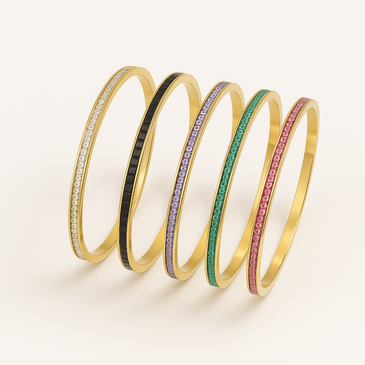 RAINBOW IVY STONE BRACELET STACK - Rinsedlight