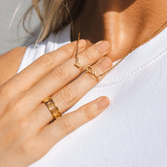 ROMAN HOLLOW RING - Rinsedlight