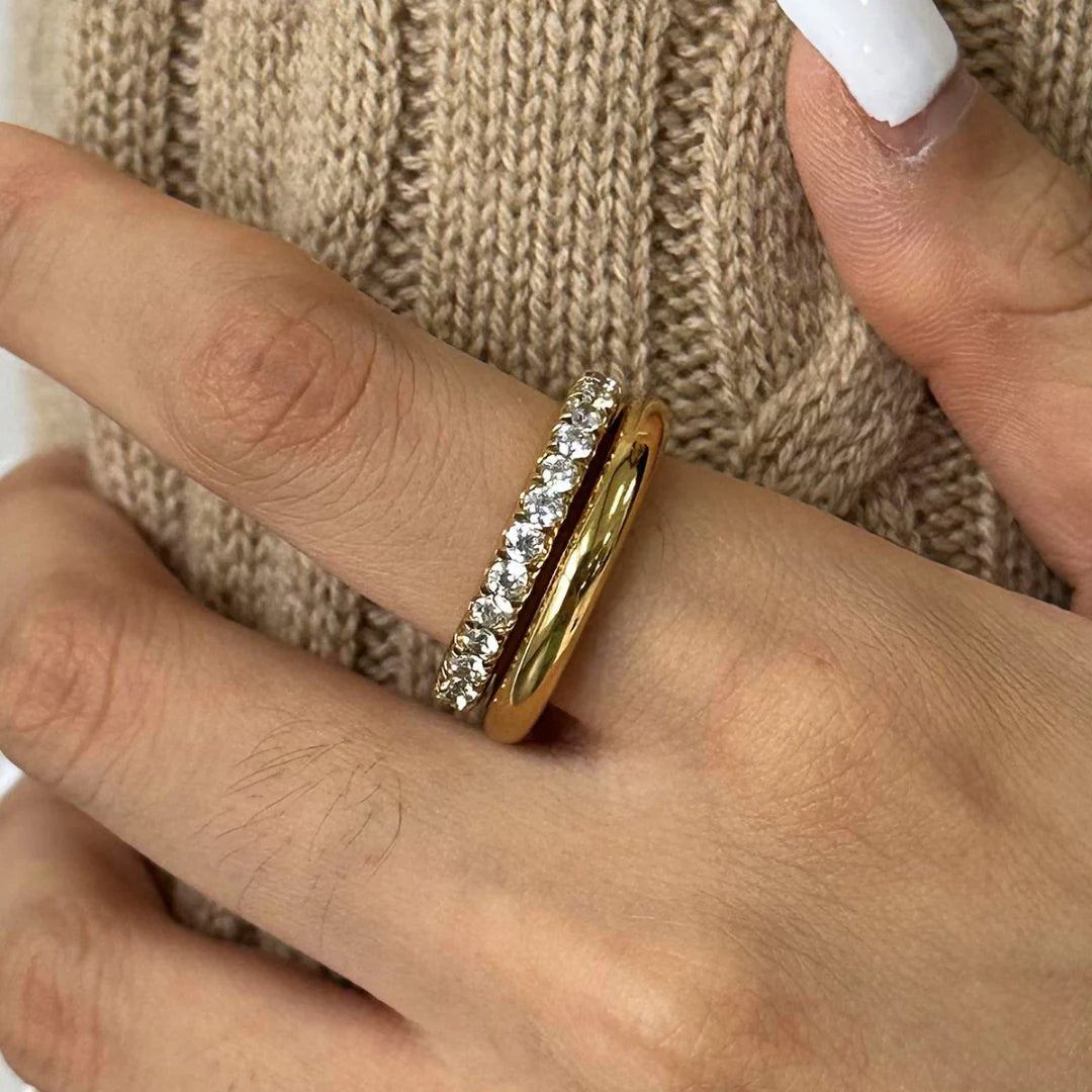 SUNSTONE INTERLOCKED RING - Rinsedlight