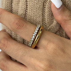 SUNSTONE INTERLOCKED RING - Rinsedlight