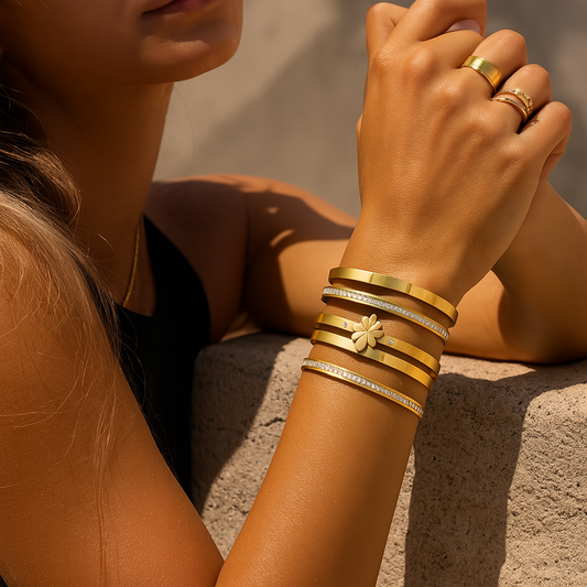 THE GOLDEN HORIZON BRACELET STACK - Rinsedlight