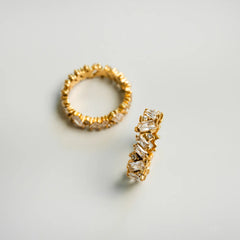 STONE BAGUETTE RING-GOLD - Rinsedlight