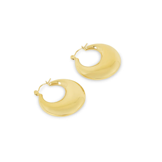 CLARA HOOP EARRINGS - GOLD - Rinsedlight