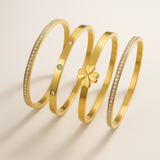 THE GOLDEN HORIZON BRACELET STACK - Rinsedlight