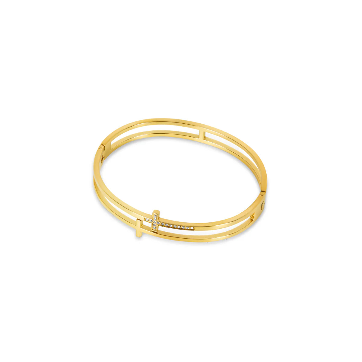 STONE CROSS BRACELET - Rinsedlight