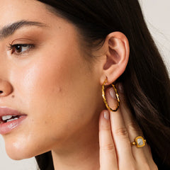 ZURI HOOP EARRINGS - GOLD - Rinsedlight