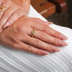 ARIEL INTERTWINED RING - Rinsedlight