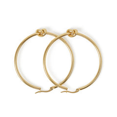 KNOTTED HOOP EARRINGS - GOLD - Rinsedlight