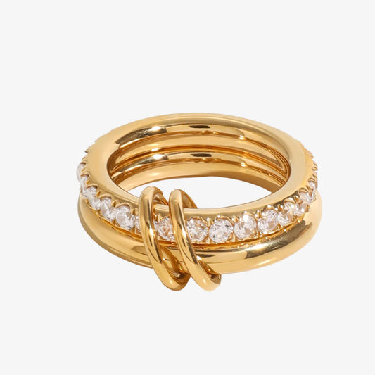SUNSTONE INTERLOCKED RING - Rinsedlight