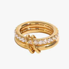 SUNSTONE INTERLOCKED RING - Rinsedlight