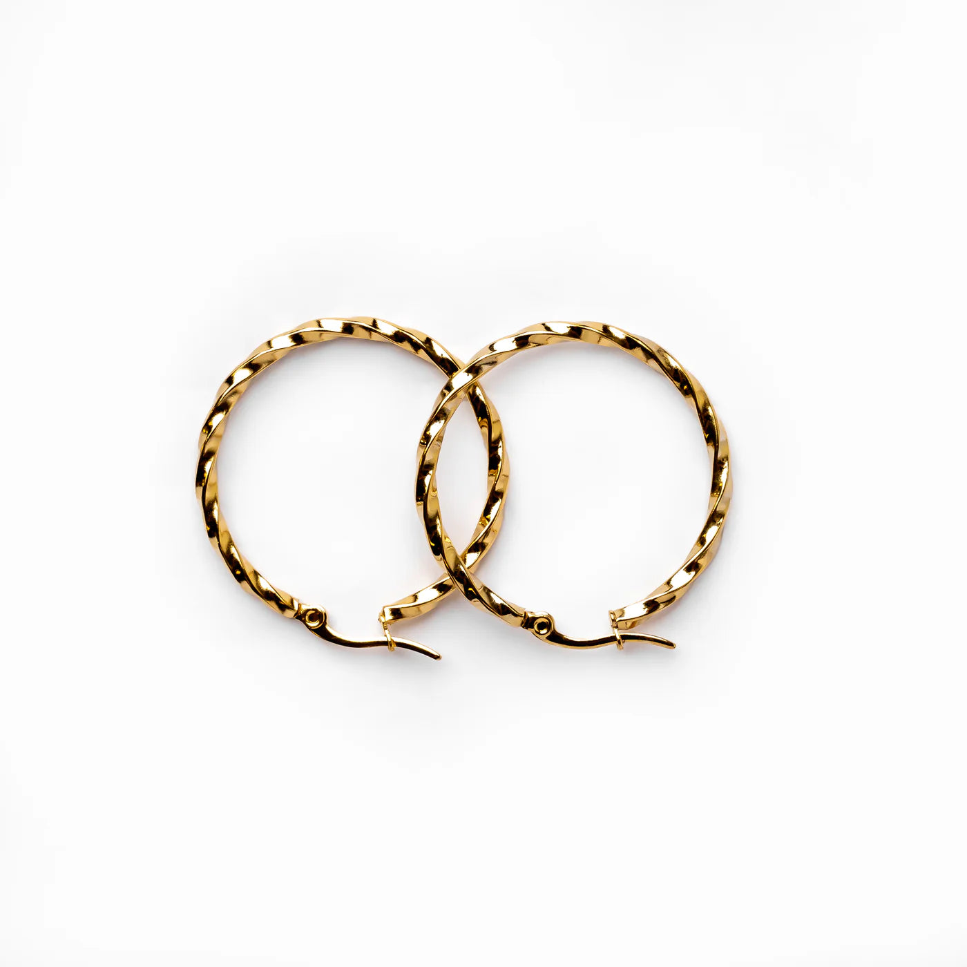 ZURI HOOP EARRINGS - GOLD - Rinsedlight