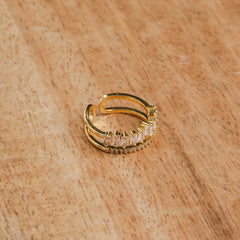 CHANDALIER LAYERED  RING - Rinsedlight