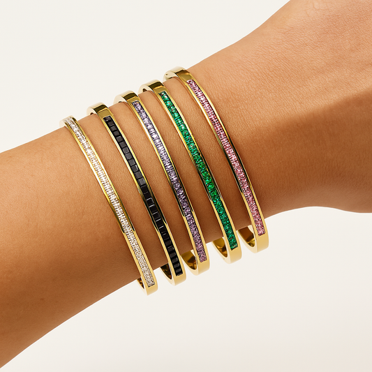 RAINBOW IVY STONE BRACELET STACK - Rinsedlight