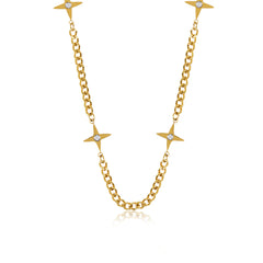 FOUR POINT NECKLACE - GOLD - Rinsedlight
